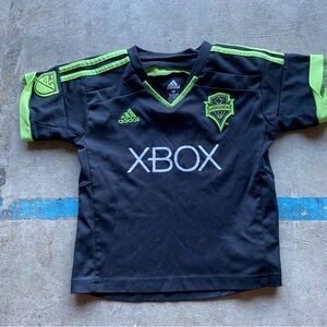 Seattle Sounders FC XBOX Adidas Jersey Kit 2014 Pitch Black Neon